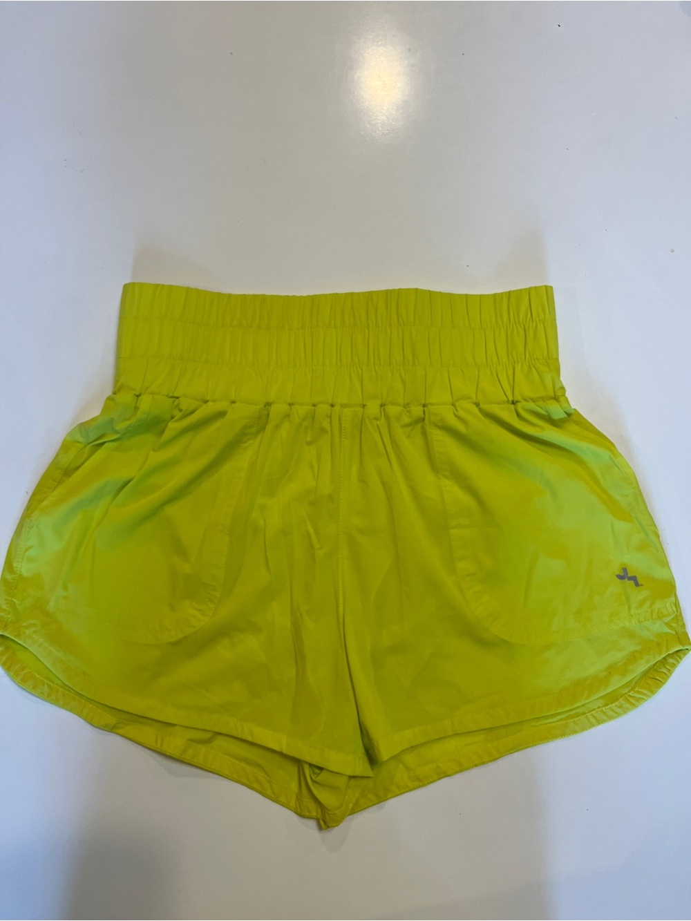 JoyLab Neon Lime High-Waist Athletic Shorts